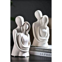 Sevgili Aşıklar Sarılmış Biblo Dekor 1 Adet