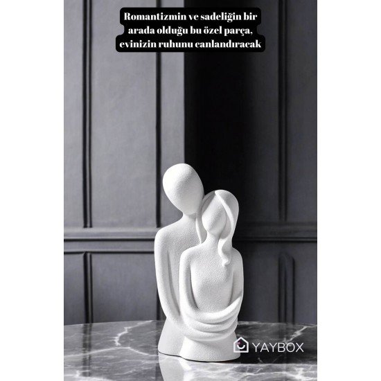 Sevgili Aşıklar Sarılmış Biblo Dekor 1 Adet