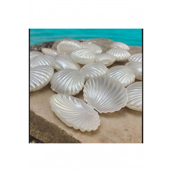 Boş Gümüş Istiridye Midye Kutu ( 50 Adet) Düğün Nişan Hediyelik Süs Kına