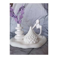 "dayanıklı Ve Şık 4'lü Taş Tozu Obje Seti"