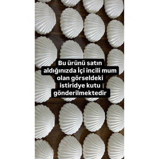 Kutulu istiridye Mum Düğün, Nişan,Söz ,Kına , Mevlüt , Doğum günü , Hediyelik Mum ve istiridye 25 AD