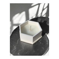 Dekoratif Altıgen Tabanlı Mum - Dekoratif Kutu - Kokulu - 8 Cm