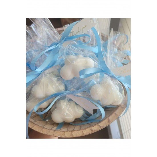 20 Adet Süslemeli Bulutlu Mum, Bebek Hediyeliği , Doğum, Sünnet, Düğün, Hediyelik