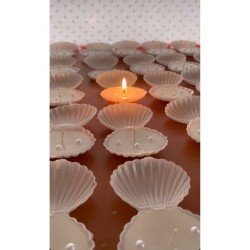 Kutulu istiridye Mum Düğün, Nişan,Söz ,Kına , Mevlüt , Doğum günü , Hediyelik Mum ve istiridye 25 AD