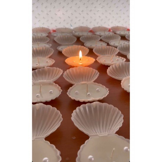 Kutulu istiridye Mum Düğün, Nişan,Söz ,Kına , Mevlüt , Doğum günü , Hediyelik Mum ve istiridye 25 AD