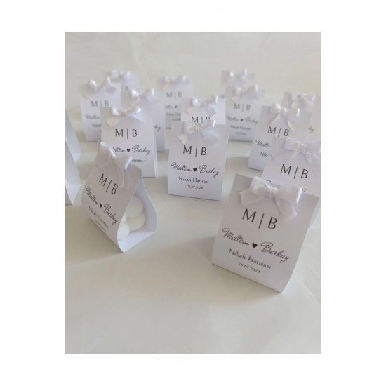 Bernami Bubble Mum Hediyeliği Nikah Söz Nişan Kartlık 25 Adet