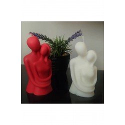 Sarılan Çift Sevgili Mumu Kokulu Mum Dekoratif Ev Dekorasyonu Mutlu Çift Soya Parafin Mum