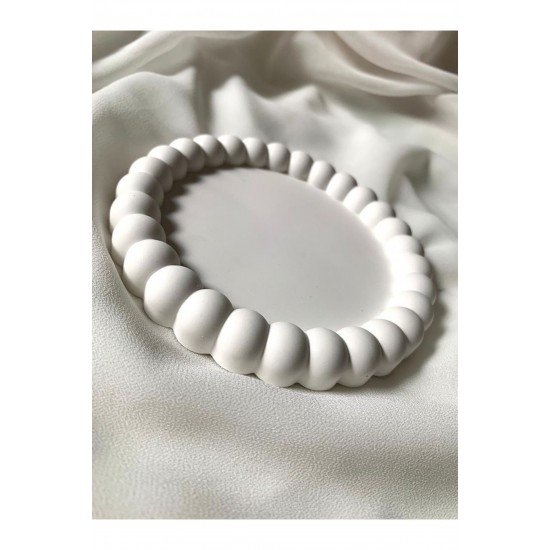 Boncuk Sekıllı Yuvarlak Sunumluk Stant Dekor