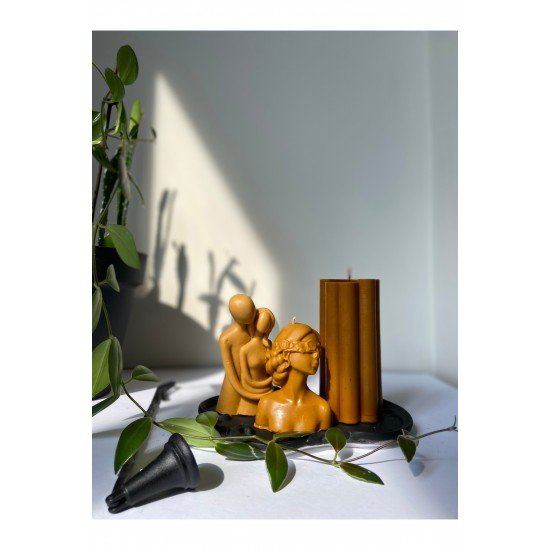 Bernamiofficial Sarılan Çift Soya Wax Mum