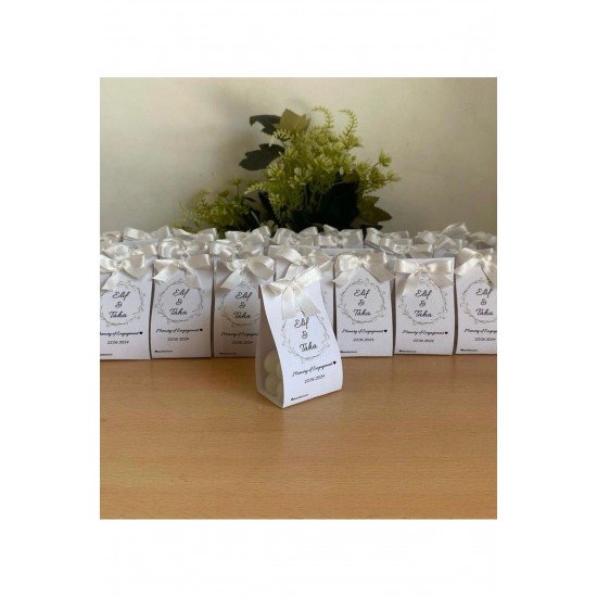 24 adet süslü kutuda bubble mum hediyelik nişan mumu söz hediyeliği