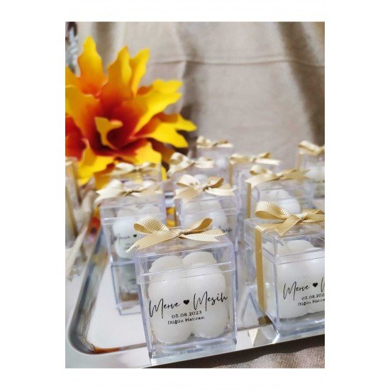 Nişan Söz Nikah Düğün Hediyesi Bubble Mum 15 Adet