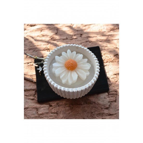 Papatyalı kokulu mum