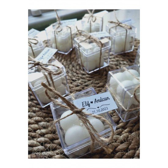 Söz Nişan Nikah Düğün Hediyelik Bubble Mum 20 adet