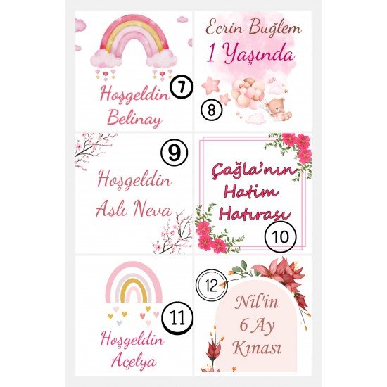 Bebek Hediyesi Doğum Günü Bebek Mevlüt Bubble Mum 15 Adet