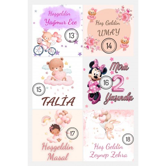 Bebek Hediyesi Doğum Günü Bebek Mevlüt Bubble Mum 15 Adet