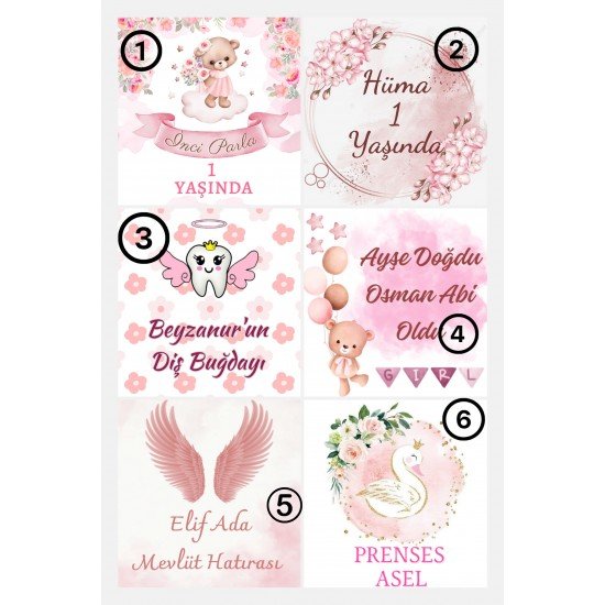 Bebek Hediyesi Doğum Günü Bebek Mevlüt Bubble Mum 15 Adet