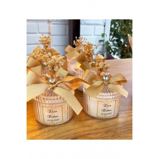 Söz Nişan Kına Bebek Hediyelik Mika Mum Nikah Şekeri 25 Adet