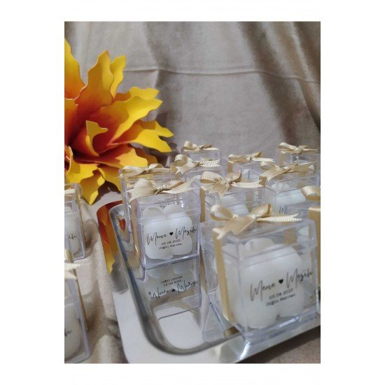 Nişan Söz Nikah Düğün Hediyesi Bubble Mum 15 Adet