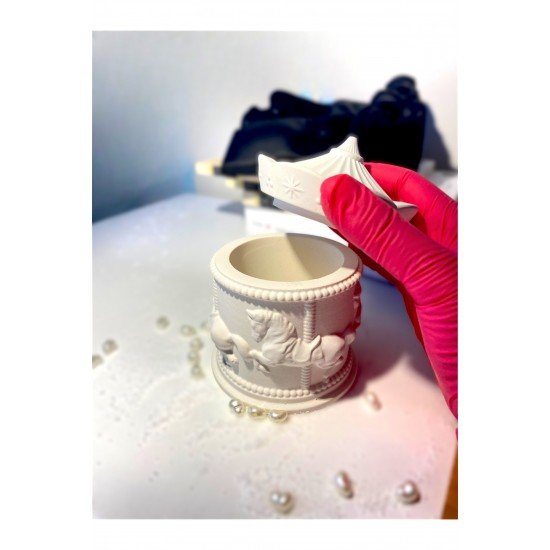 Dekoratif Kapaklı Atlı Karınca Kutu, Takı Tabağı, Biblo, Aksesuarlık