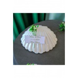 Özel Tasarım 15 Adet Süslemeli Istiridye Mum. Düğün, Kına, Nişan, Söz, Nikah Hediyelik Kutu