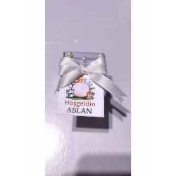 10 Adet İnci Süslemeli Mika Kutulu Ayıcıklı Mum  Düğün, Nikah, Söz, Kına, Sünnet, Doğum, Baby Shower