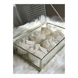 Official 15 Adet Keten Kurdele Istiridye Hediyelik Süsleme