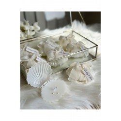 Official 15 Adet Keten Kurdele Istiridye Hediyelik Süsleme