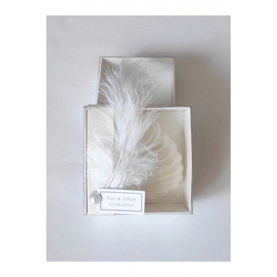 50 Adet Kutulu Istiridye Hediyelik Mum Süslemeli Yeni Sezon Söz Nişan Nikahdüğün Hediyelikleri