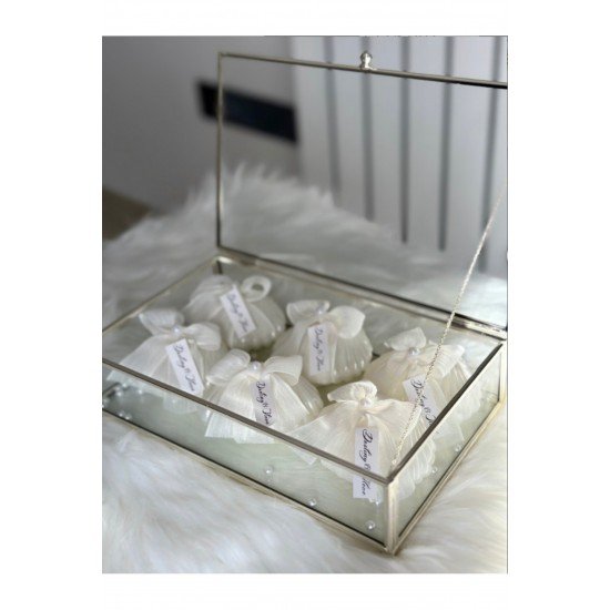 Official 15 Adet Keten Kurdele Istiridye Hediyelik Süsleme