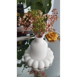 Pinterest Model Bubble Tabak Ve Vazo Set %100 Doğal Taş Tozu