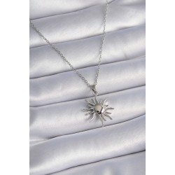 Özel Çelik Gold Renk Zincir Güneş Figür Kadın Kolye Fırsat!!!