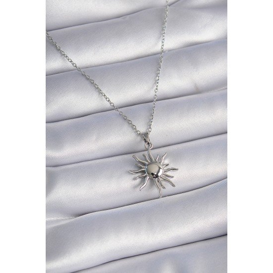 Özel Çelik Gold Renk Zincir Güneş Figür Kadın Kolye Fırsat!!!