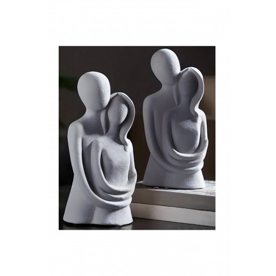 Sonsuz Aşk Sarılan Sevgili Biblosu 1 Adet Hediyelik Heykel Biblo Dekoratif Obje