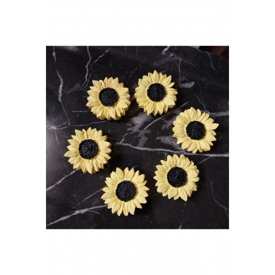 6 lı buzdolabı magnet ayçiçeği hediyelik Dekoratif Aksesuarlar