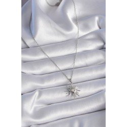 Özel Çelik Gold Renk Zincir Güneş Figür Kadın Kolye Fırsat!!!