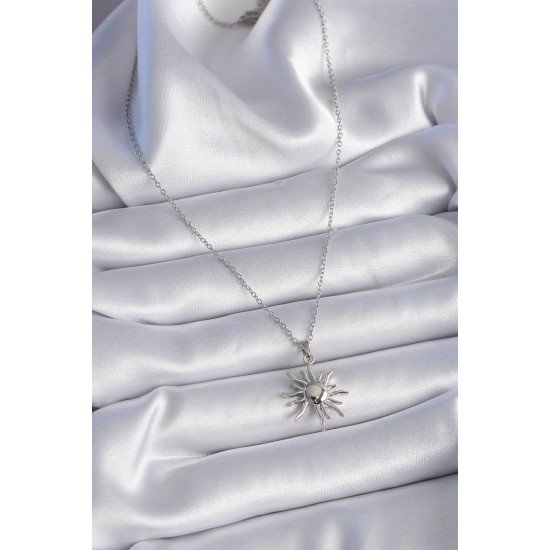 Özel Çelik Gold Renk Zincir Güneş Figür Kadın Kolye Fırsat!!!