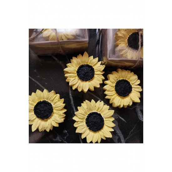 Hediyelik Kutuda 10 lu ayçiçeği magnet nikah söz nişan doğumgünü  hediyelik