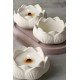 Pinterest 3’lü Set Dekoratif Tealight Lotus Çiçeği Mumluk + Dekoratif Çizgili Vazo+ Dekoratif Tabak