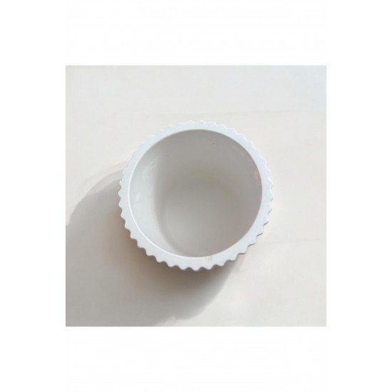 Tırtıklı Dar Dekoratif Tabak Kalemlik