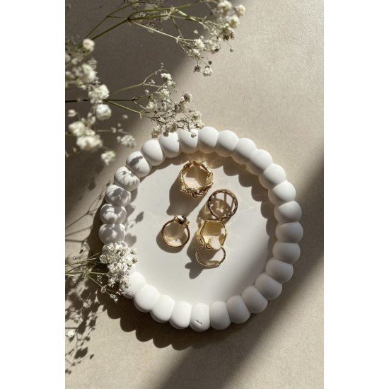 Bubble Dekoratif Tabak, Takı Tabağı, Bardak Altlığı 14 cm