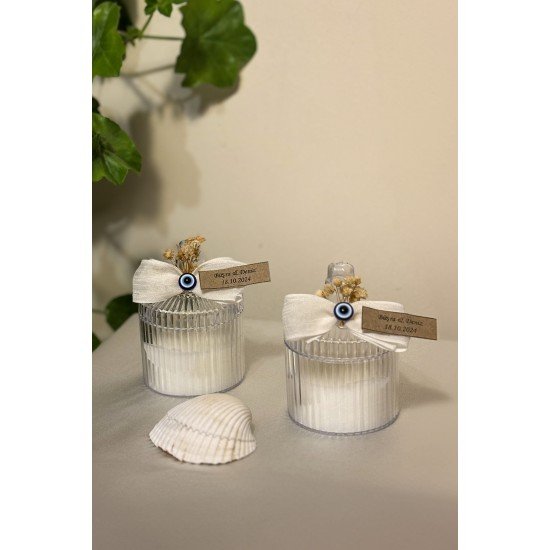 10 Adet Söz, Nişan, Kına, Düğün, Mevlit, Sünnet, Nikah Şekeri Hediye Hatıra Mum Nazar Boncuklu