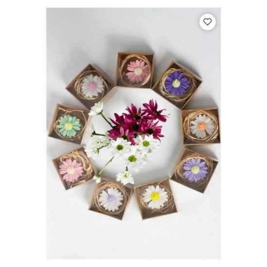 Kutulu Mum, Nikah Şekeri, Doğum, Sünnet, Düğün Nişan Söz, Kına, Doğum Günü 1 Adet Papatya Mum