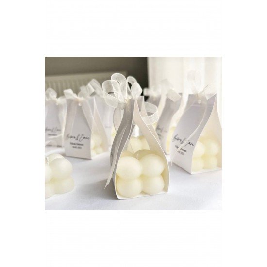 10 adet süslü bubble mum Söz, Nişan, Kına, Düğün, Mevlüt, Bebek, Sünnet, Nikah hediyeliği