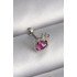 Özel Çelik Renk Pembe Mineli Kalp Zirkon Taş Detaylı Tragus Piercing Fırsat!!!