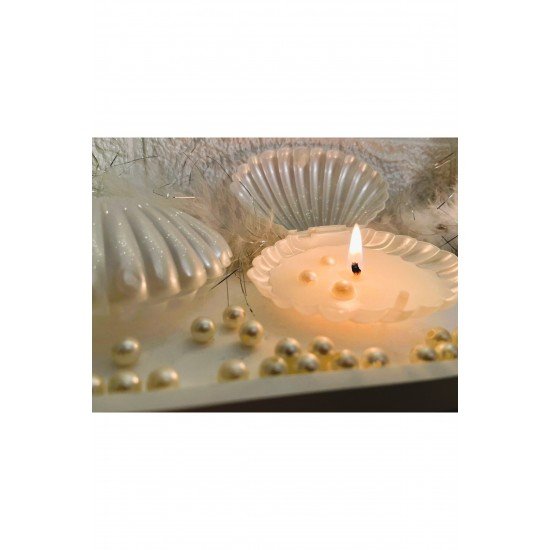 Pinterest Mika Kutulu Incili Istiridye Mum ( Stantsız )