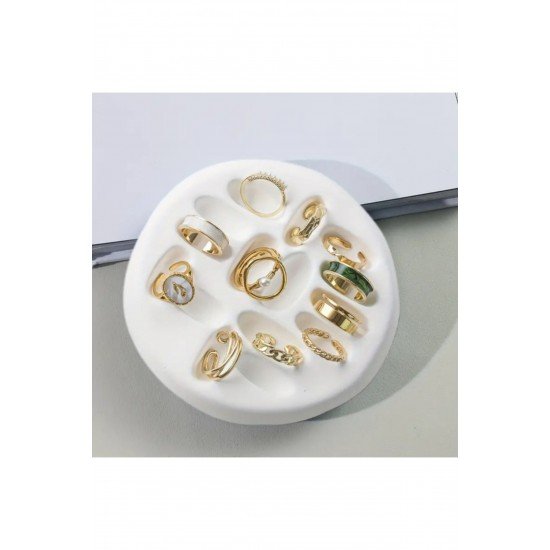 Şık Beyaz Takı Tabağı, Organizer ve Dekoratif Ürün Çekim İçin Mükemmel