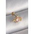 Özel Çelik Gold Renk Pembe Mineli Kalp Zirkon Taş Detay Tragus Piercing Fırsat!!!