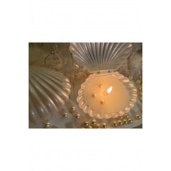 Pinterest Mika Kutulu Incili Istiridye Mum ( Stantsız )