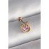Özel Çelik Gold Renk Pembe Mineli Kalp Zirkon Taş Detay Tragus Piercing Fırsat!!!