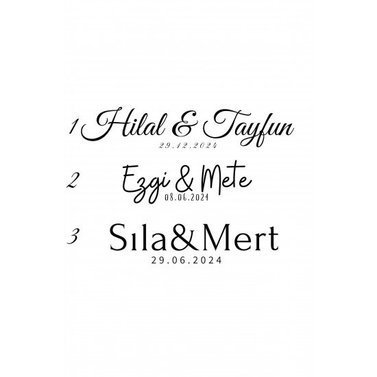 İstiridye Kutulu Mumlu 25 Adet Düğün & Nikah & Nişan & Kına & Söz Hediyelik İsimli Hatıra